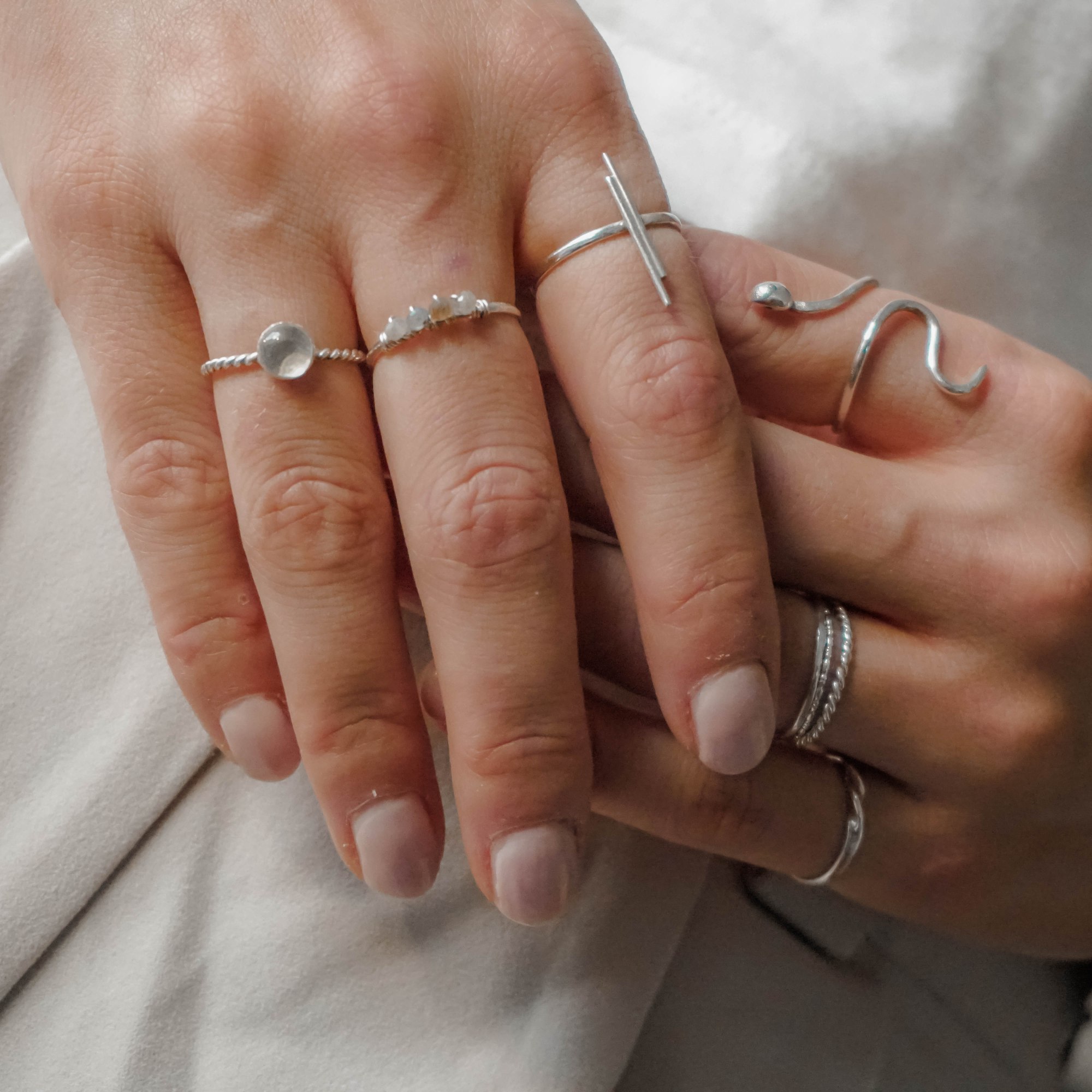 Meerdere ringen in sterling silver